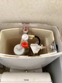 作業前のトイレ