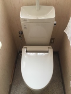 作業後のトイレ